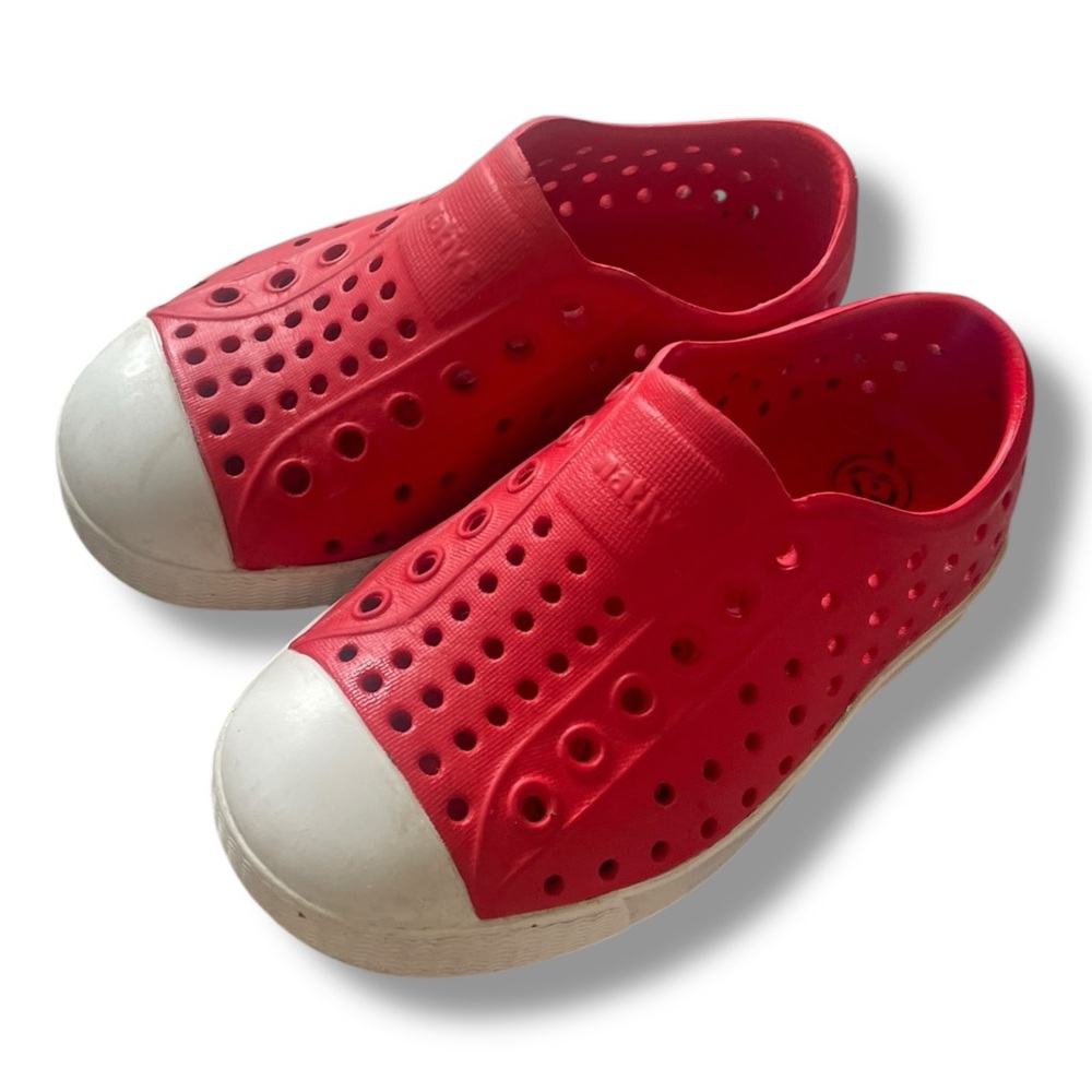 Native Kids Red Jefferson Child Slip-On Shoes - Size 7C